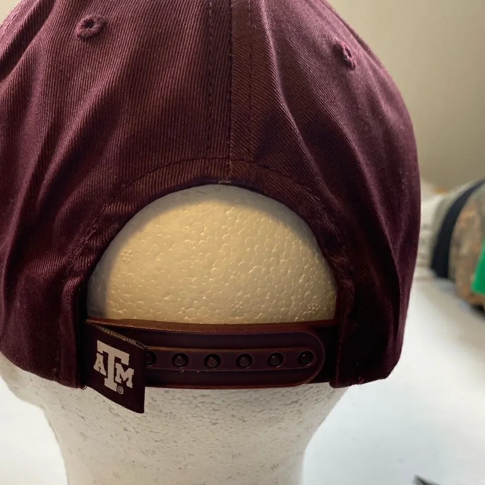 NWT Maroon Texas A&M University Aggies Baseball Cap Hat Adjustable Strap